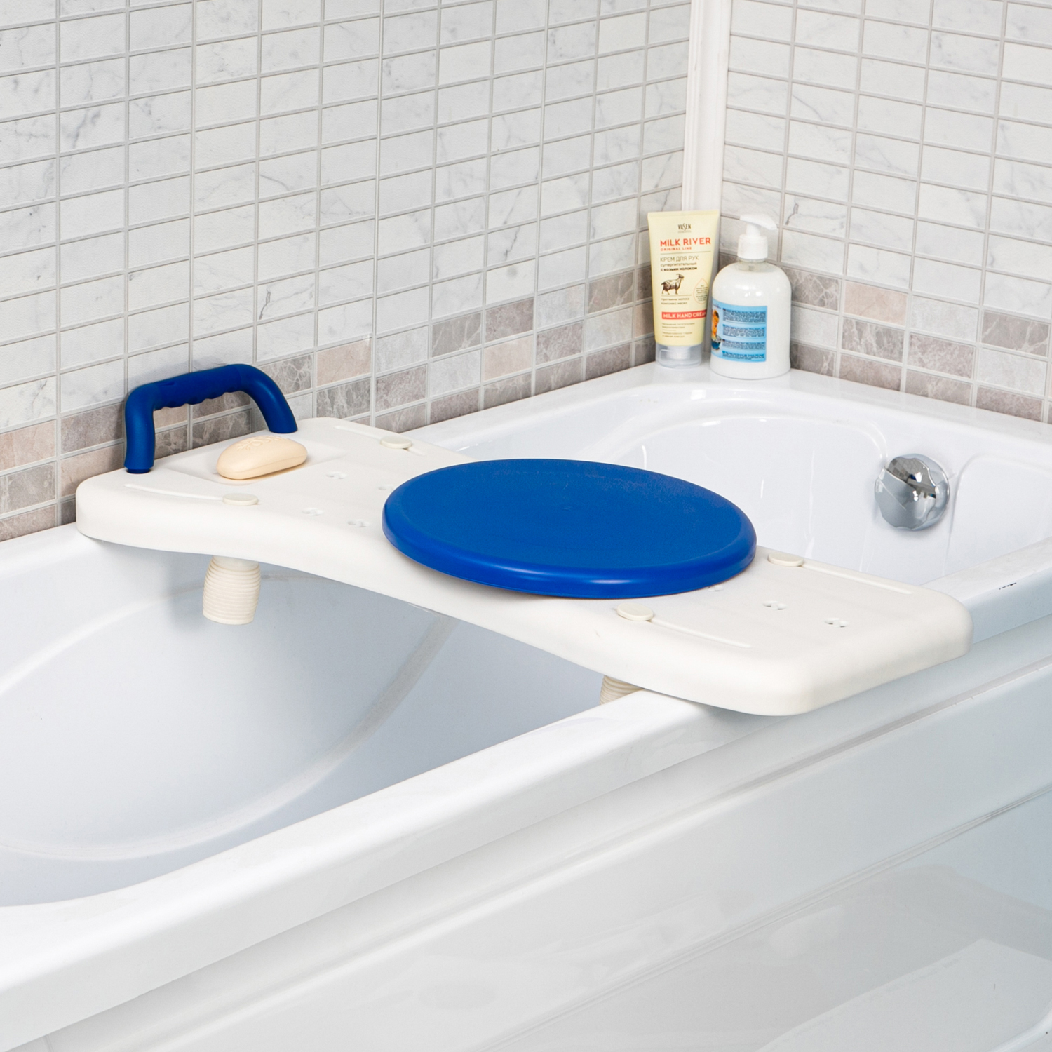 Доска для ванны ORTONICA Lux 330 с поворотным сиденьем для пожилых людей и инвалидов, до 100кг - 9